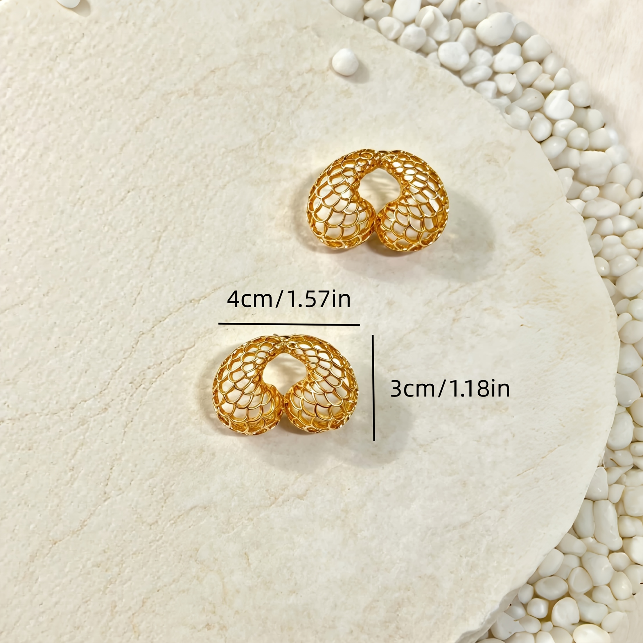 Women's Geometric Openwork Double Teardrop Drop Earrings
